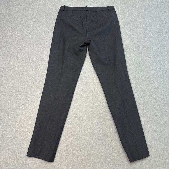 J.Crew Stretch Pants WMNS 2 HighRise Gray Straight Leg Wool Blend Office Trouser - Picture 5 of 11